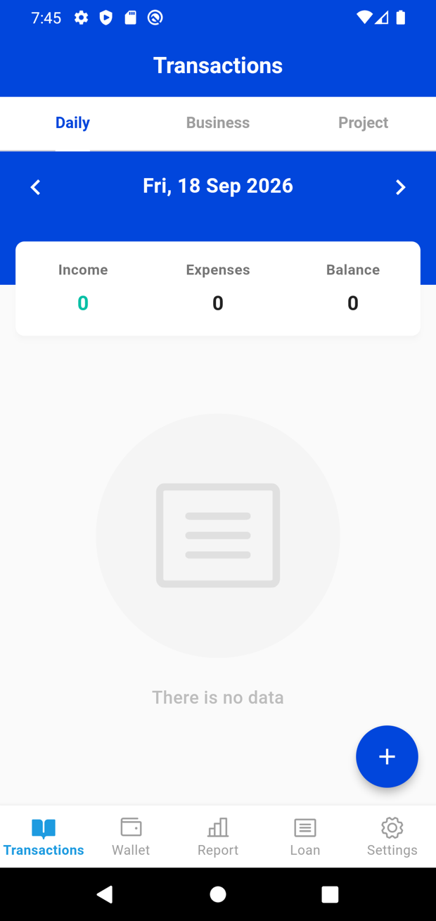 Layar transaksi aplikasi Better Money
